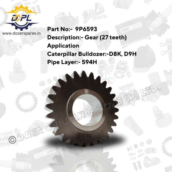 9P6593-Gear-27-Teeth-Caterpillar-Bulldozer-Pipe-Layer