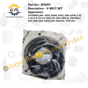 3P0071-V-BELT-SET-Caterpillar-Bulldozer-Motor-Grader-and-Engine