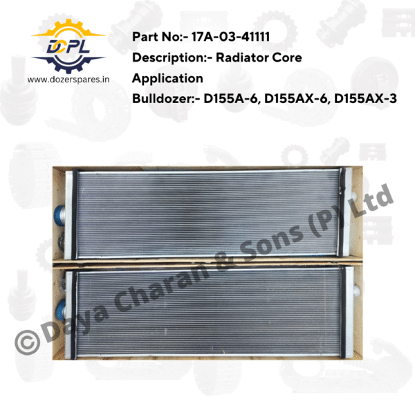 17A – 03 – 41111 – Radiator – Core – Komatsu – Bulldozer