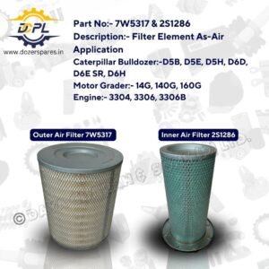 7W5317-&-2S1286-Filter-Element-As-Air-Caterpillar-Bulldozer-Motor-Grader-Engine