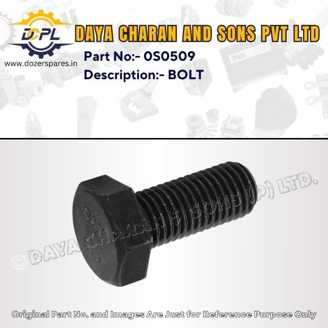 0S0509-BOLT-Caterpillar-EXCAVATOR, MARINE ENGINE, INDUSTRIAL ENGINE, MOTOR GRADER, TRACK LOADER, BULLDOZER