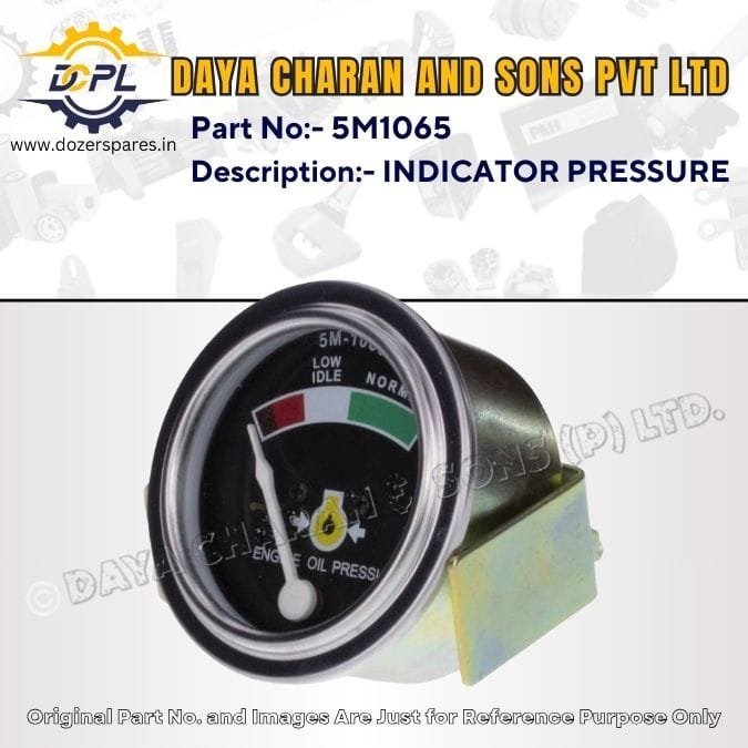 5M1065-INDICATOR-PRESSURE-Caterpillar-EXCAVATOR, INDUSTRIAL ENGINE, MARINE ENGINE, MOTOR GRADER, PIPELAYER, TRACK LOADER, BULLDOZER