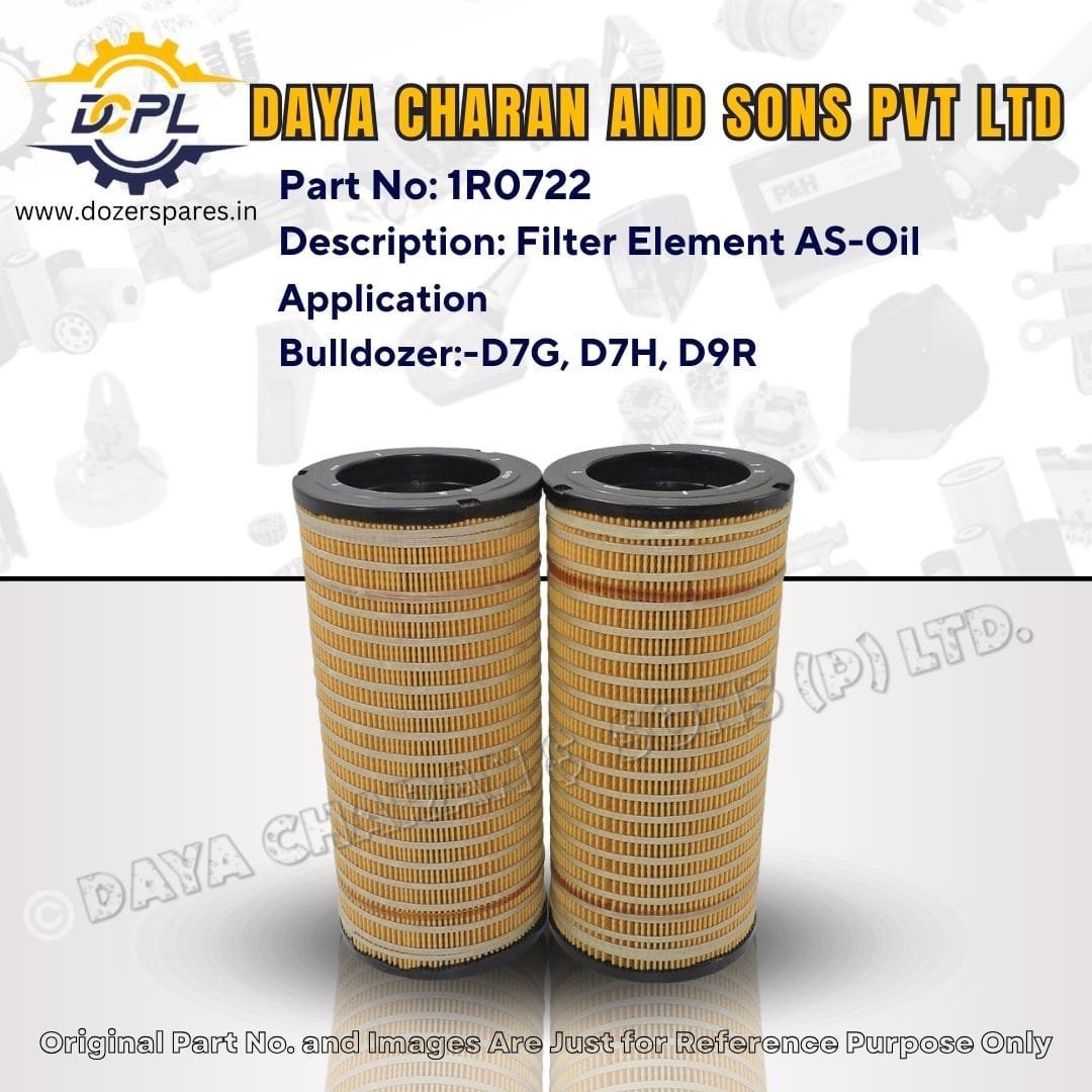 1R0722-Filter Element as-oil-Caterpillar?-Motor Grader,pipelayer, Track Loader, Bulldozer