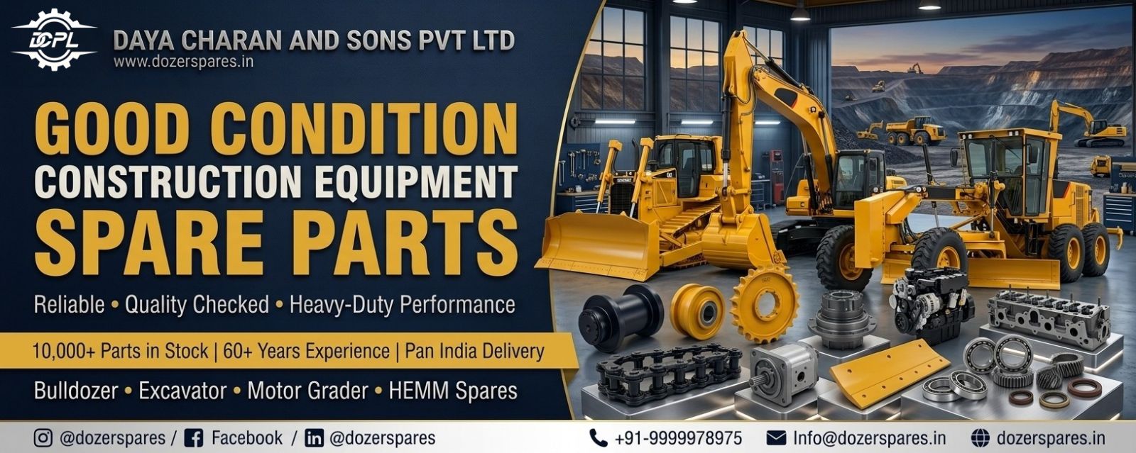 Dozerspares — Suppliers of High-Quality Construction Equipment Spare Parts in Good Condition