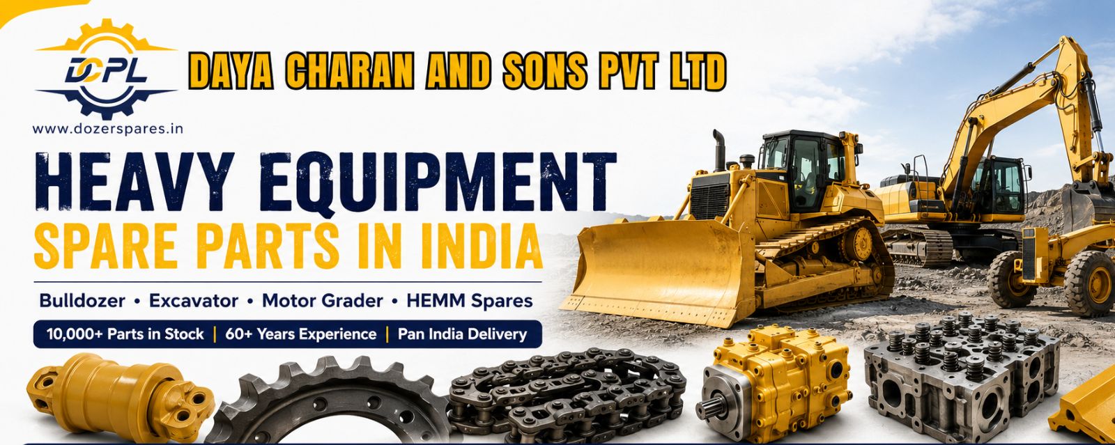 Heavy Equipment Spare Parts in India: Reliable Parts for Construction & Mining Machinery