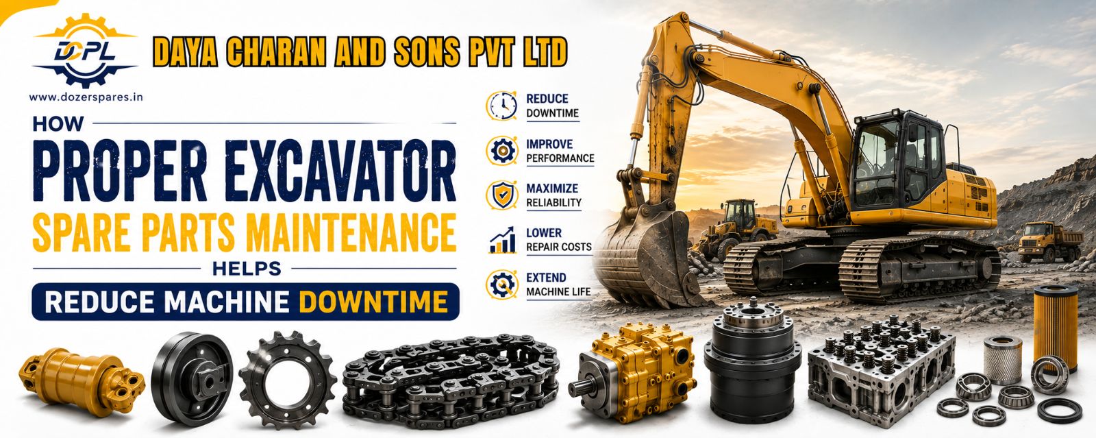 How Proper Excavator Spare Parts Maintenance Helps Reduce Machine Downtime
