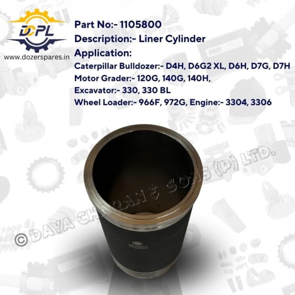 1105800-Liner-Cylinder-Caterpillar-Bulldozer-Motor-Grader-Excavator-Wheel-Loader