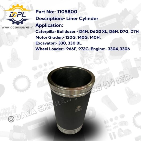 1105800-Liner-Cylinder-Caterpillar-Bulldozer-Motor-Grader-Excavator-Wheel-Loader