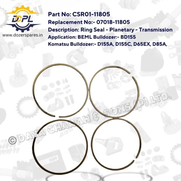 CSR01 – 11805 / 07018 – 11805 – Ring – Seal – Planetary – Transmission – BEML – Bulldozer – Komatsu – Bulldozer